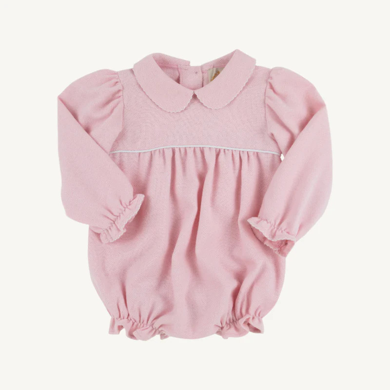 Long Sleeve Britt Bubble - Sandpearl Pink Herringbone with Worth Avenu | The Beaufort Bonnet Company