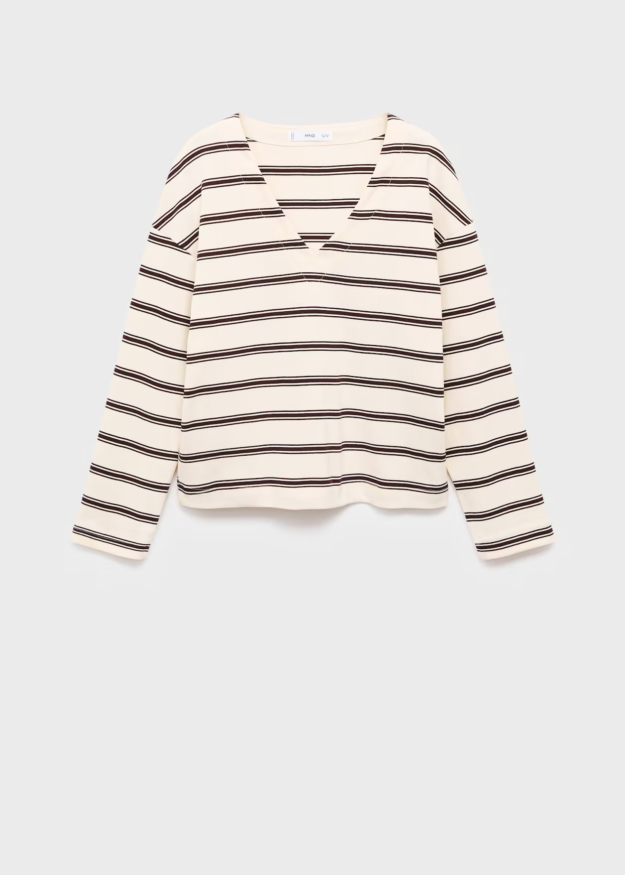 Striped cotton-blend sweatshirt - Women | MANGO United Kingdom | MANGO (UK)