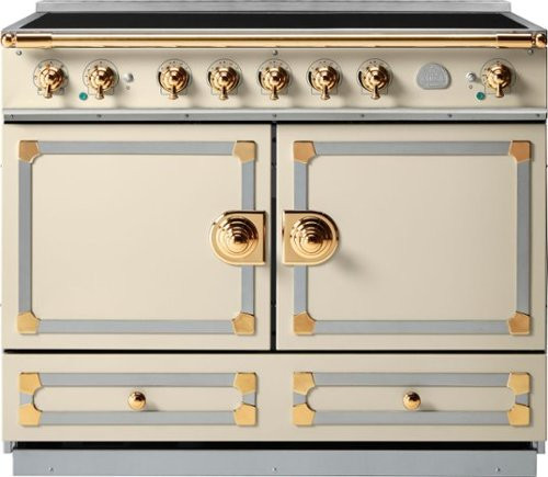 La Cornue - Cornufe Induction 110 Range - Morning Dew with SS & Polished Brass | Best Buy U.S.