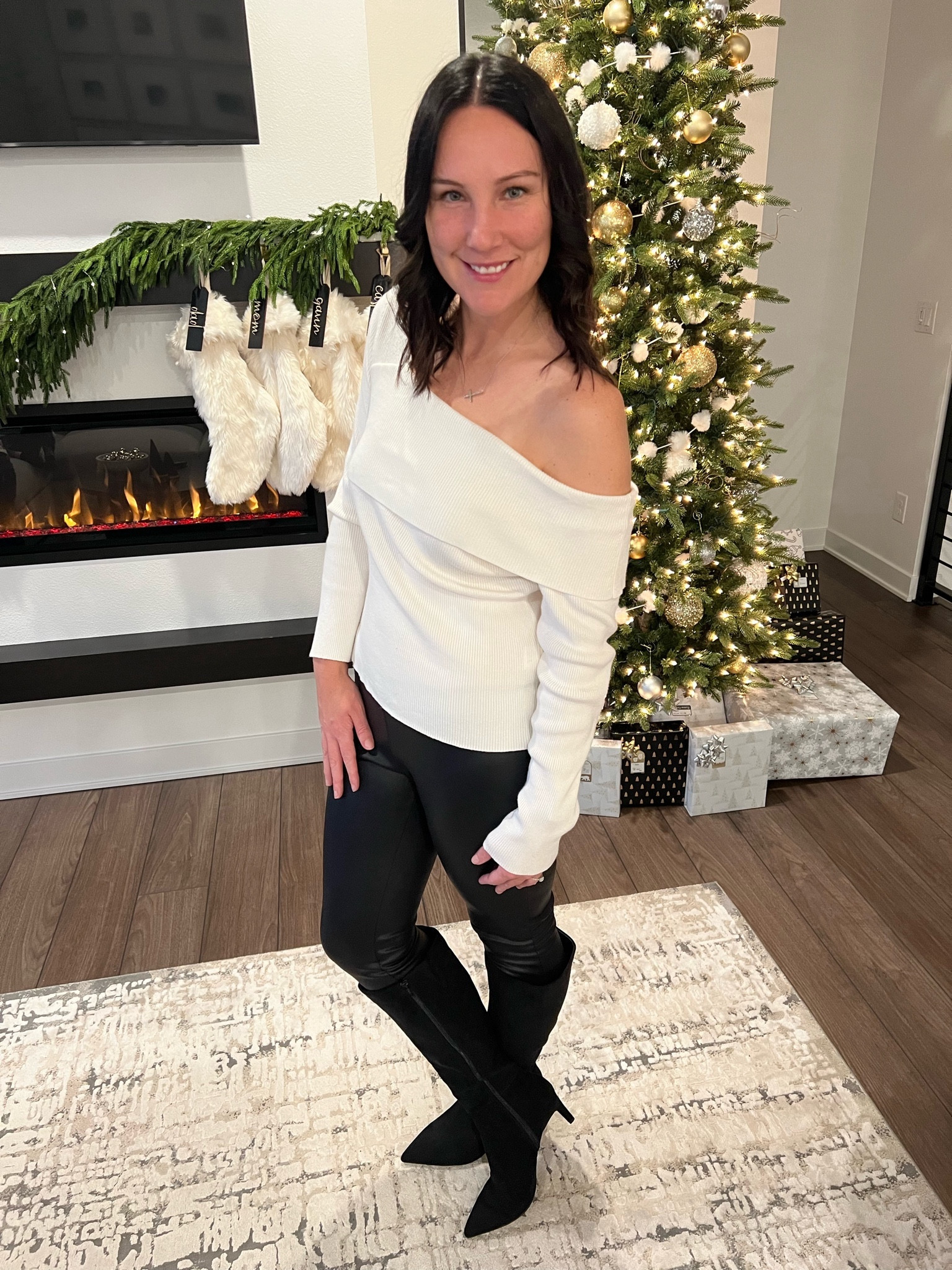 Christmas outfit // holiday outfit // New Year’s Eve outfit // Christmas sweater // Amazon outfit // Amazon sweater // Target tall black boots // Target boots // black boots

#LTKstyletip #LTKHoliday #LTKfindsunder50