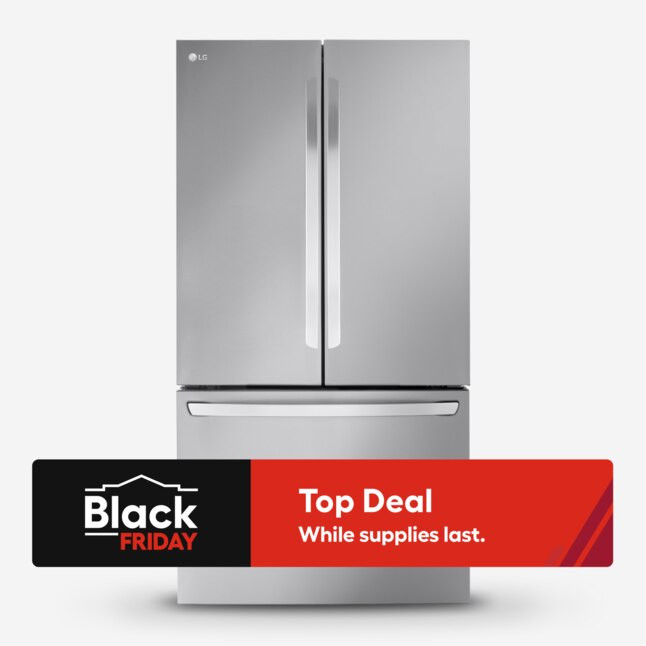 LG Counter-Depth MAX 26.5-cu ft 3 -Door 36-in Wide Smart Compatible French Door Refrigerator with... | Lowe's