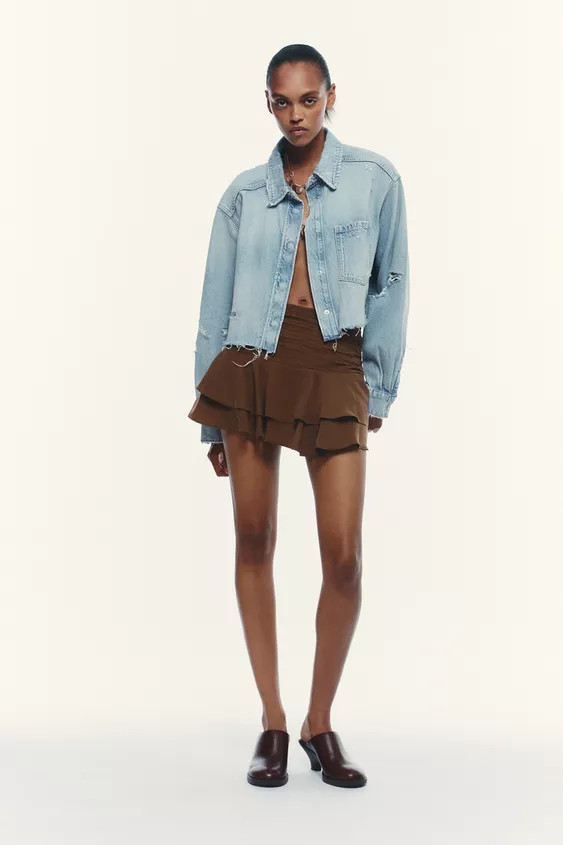 RUFFLE SKORT | Zara US