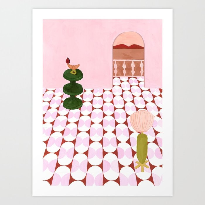 India Mahdavi Inspired House Art Print by Isabelle Feliu | Society6
