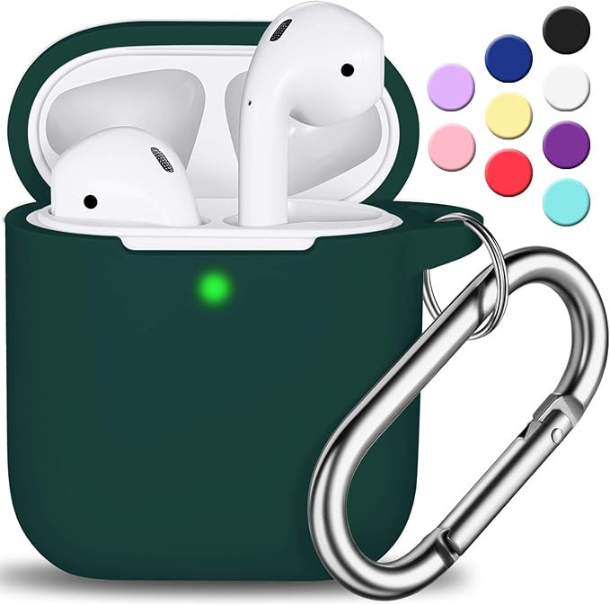 R-fun AirPods Case Cover , Soft Silicone Protective Cover with Keychain for Women Men Compatible ... | Amazon (US)