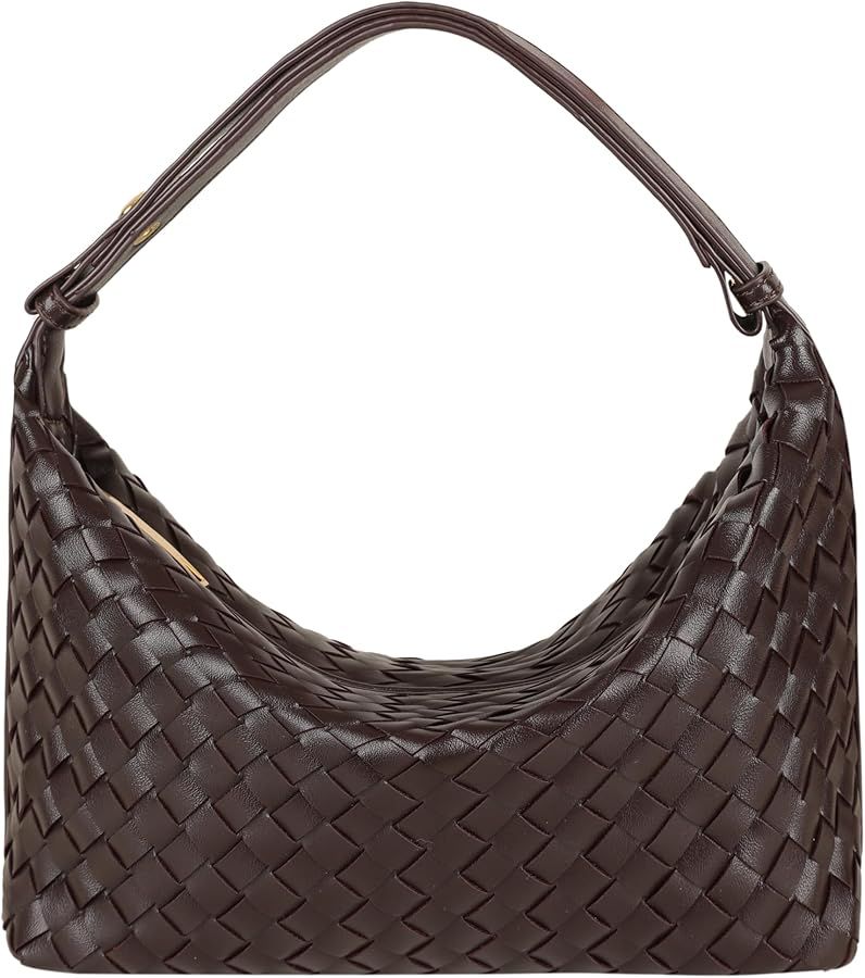 Amazon.com: YLYYHH Woven Bag for Women, Vegan Leather Hand-Woven Tote Handbag, Top-handle Shoulde... | Amazon (US)