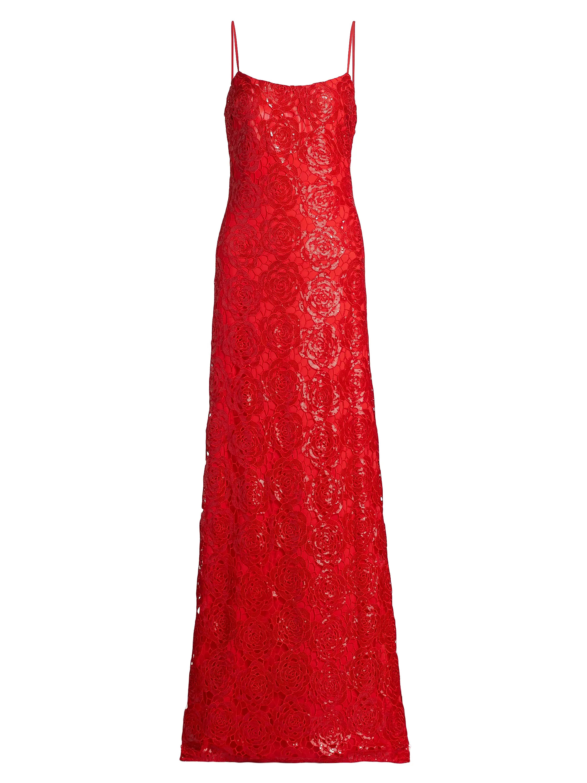 Ila Floral Sequin-Lace Sleeveless Maxi Dress | Saks Fifth Avenue