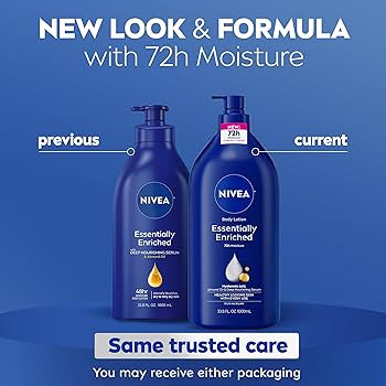 NIVEA Essentially Enriched Body Lotion for Very Dry Skin with Hyaluronic Acid, Almond Oil and Dee... | Amazon (US)
