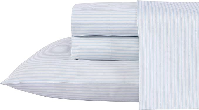 Laura Ashley Home - Queen Sheets, Soft Sateen Cotton Bedding Set - Sleek, Smooth, & Breathable Ho... | Amazon (US)