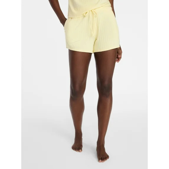 Joyspun Women’s Pointelle Knit Sleepwear Shorts, 4'' Inseam, Sizes XS-3X | Walmart (US)
