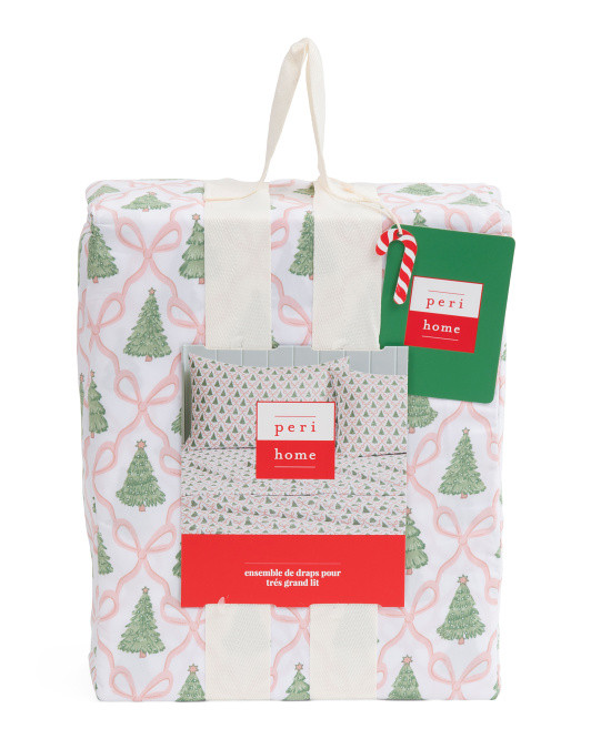Holiday Lattice Bow Sheet Set | TJ Maxx