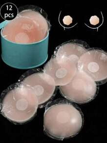 12pcs Silicone Nipple Cover Reusable Women Breast Petals Lift Invisible Bras Pasties Bra Padding ... | SHEIN