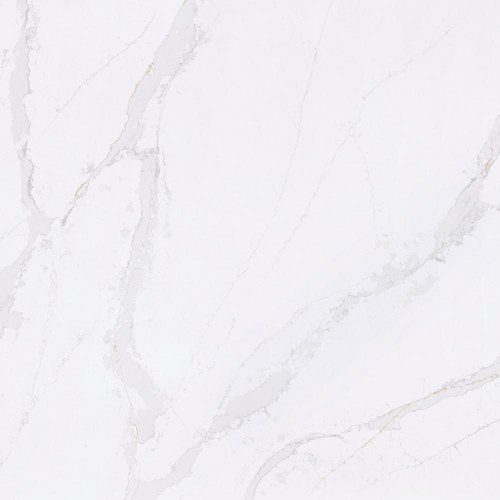 Silestone 4 in. x 8 in. Quartz Countertop Sample in Calacatta Gold, High Gloss | The Home Depot