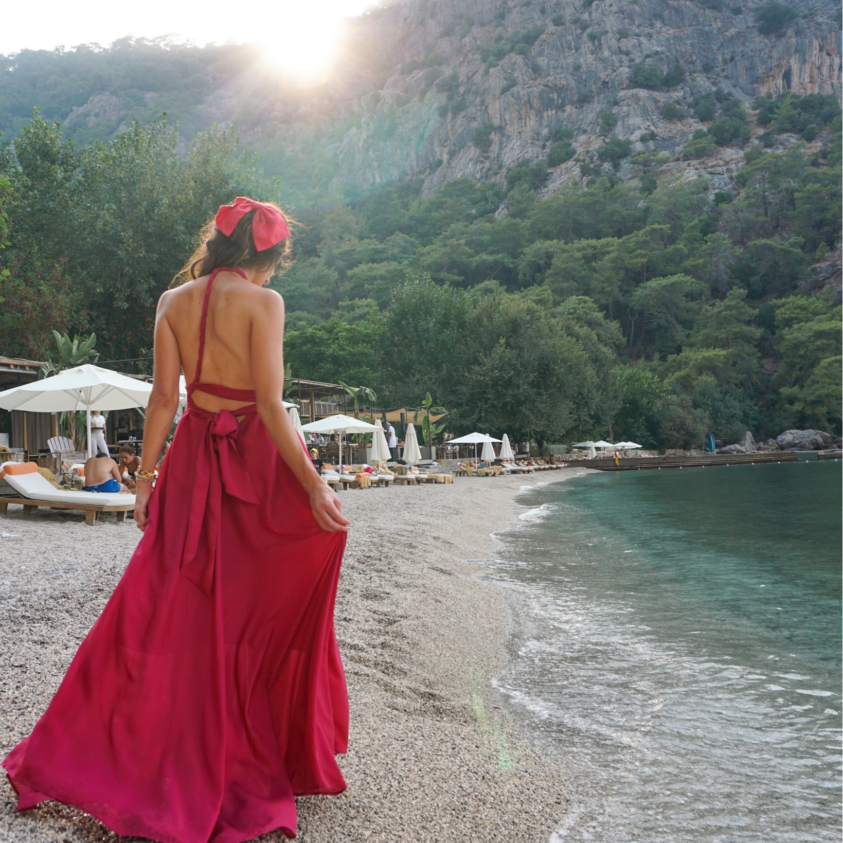 Backless pink silk maxi dress finished with a bow in the hair and on the back 🩷 this one is by Kalita - ideas of similar below 🩷

#LTKtravel #LTKSeasonal #LTKeurope