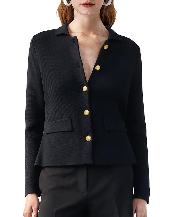SuperPrity Cardigan Sweaters for Women Long Sleeve Lightweight Cropped Knit Blazer Button Jacket ... | Amazon (US)