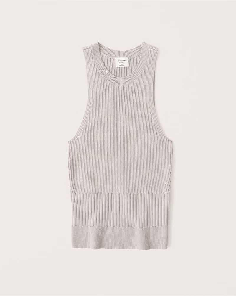 Women's Rib Mix High-Neck Tank | Women's New Arrivals | Abercrombie.com | Abercrombie & Fitch (US)