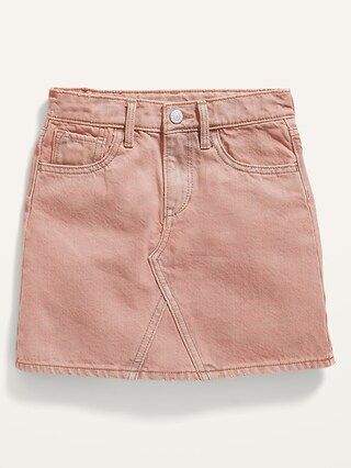 High-Waisted Pop-Color Jean Skirt for Girls | Old Navy (US)