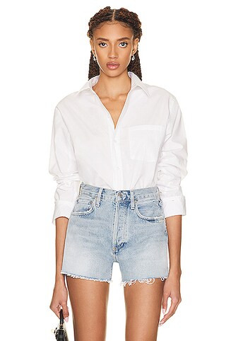 Citizens of Humanity Kayla Shrunken Shirt in Optic White | FWRD | FWRD 