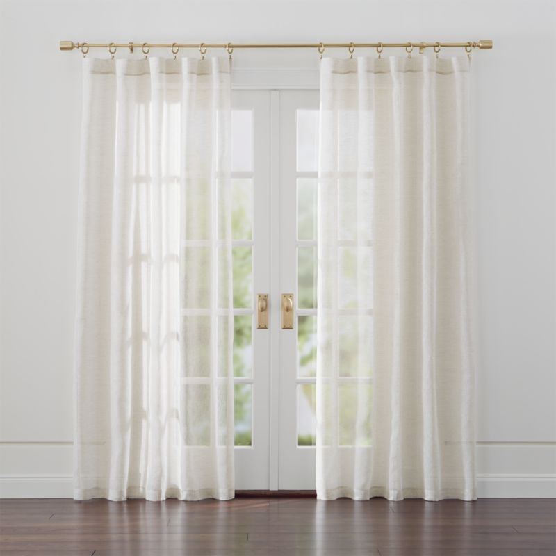 Linen Sheer Natural Curtains | Crate & Barrel