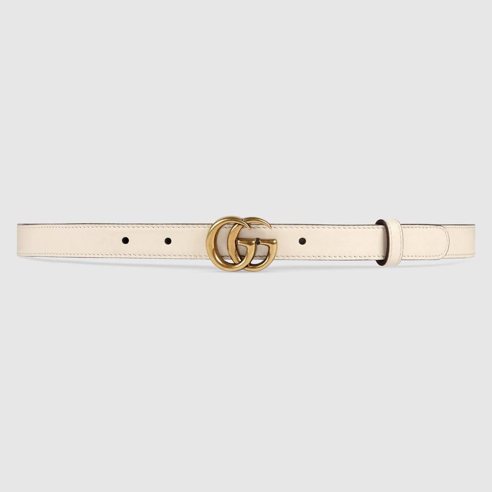 Leather belt with Double G buckle | Gucci (US)