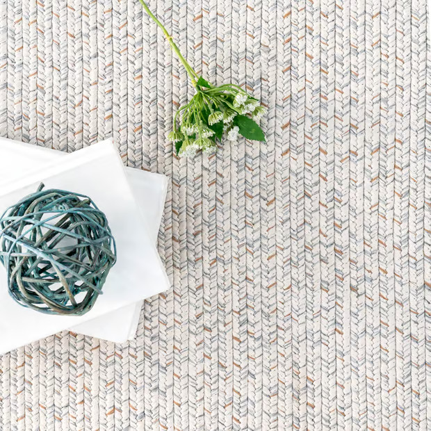 Ivory Ashen Braided Tassel Indoor/Outdoor 2' x 3' Area Rug | Rugs USA