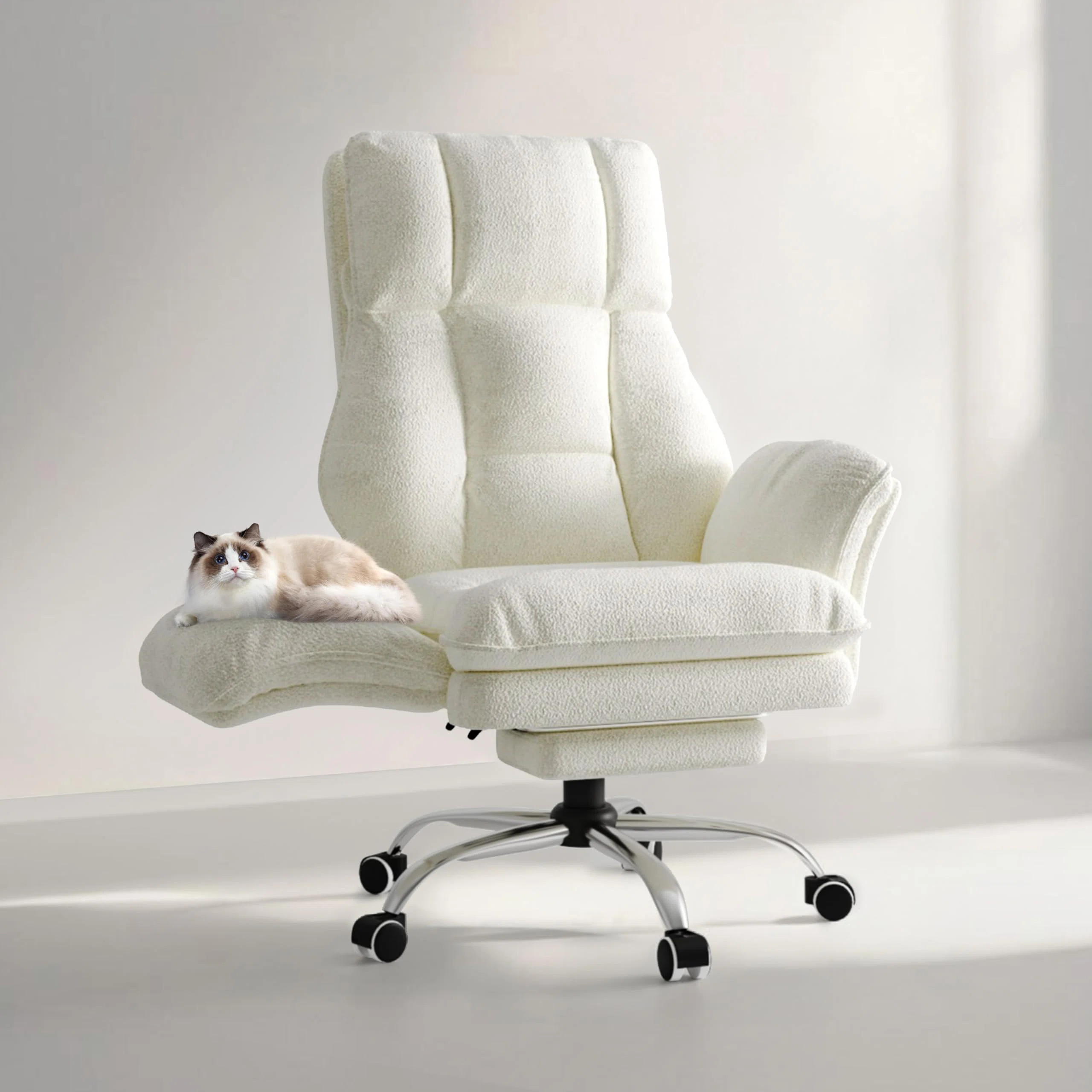 Big and Tall Office Chair, Flip Armrests for Pets & Cross Legged Sitting, Executive Ergonomic Com... | Wayfair North America