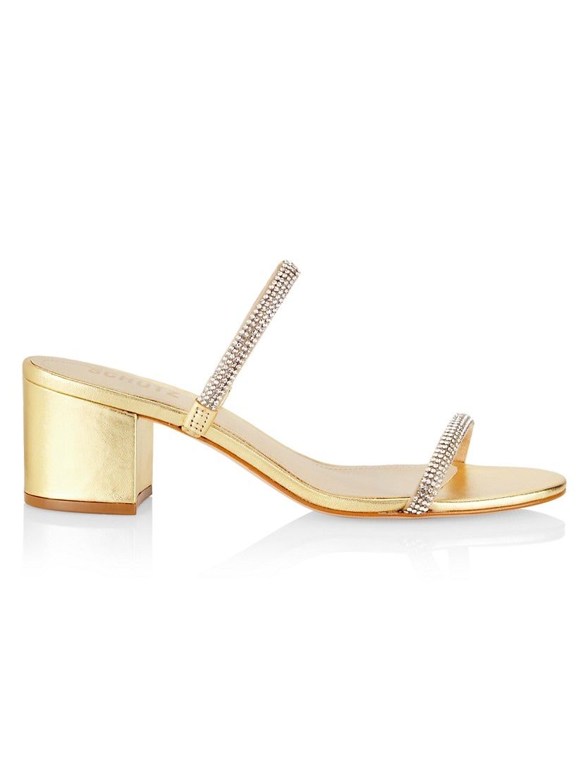 Ully Lo 65MM Embellished Metallic Mules | Saks Fifth Avenue