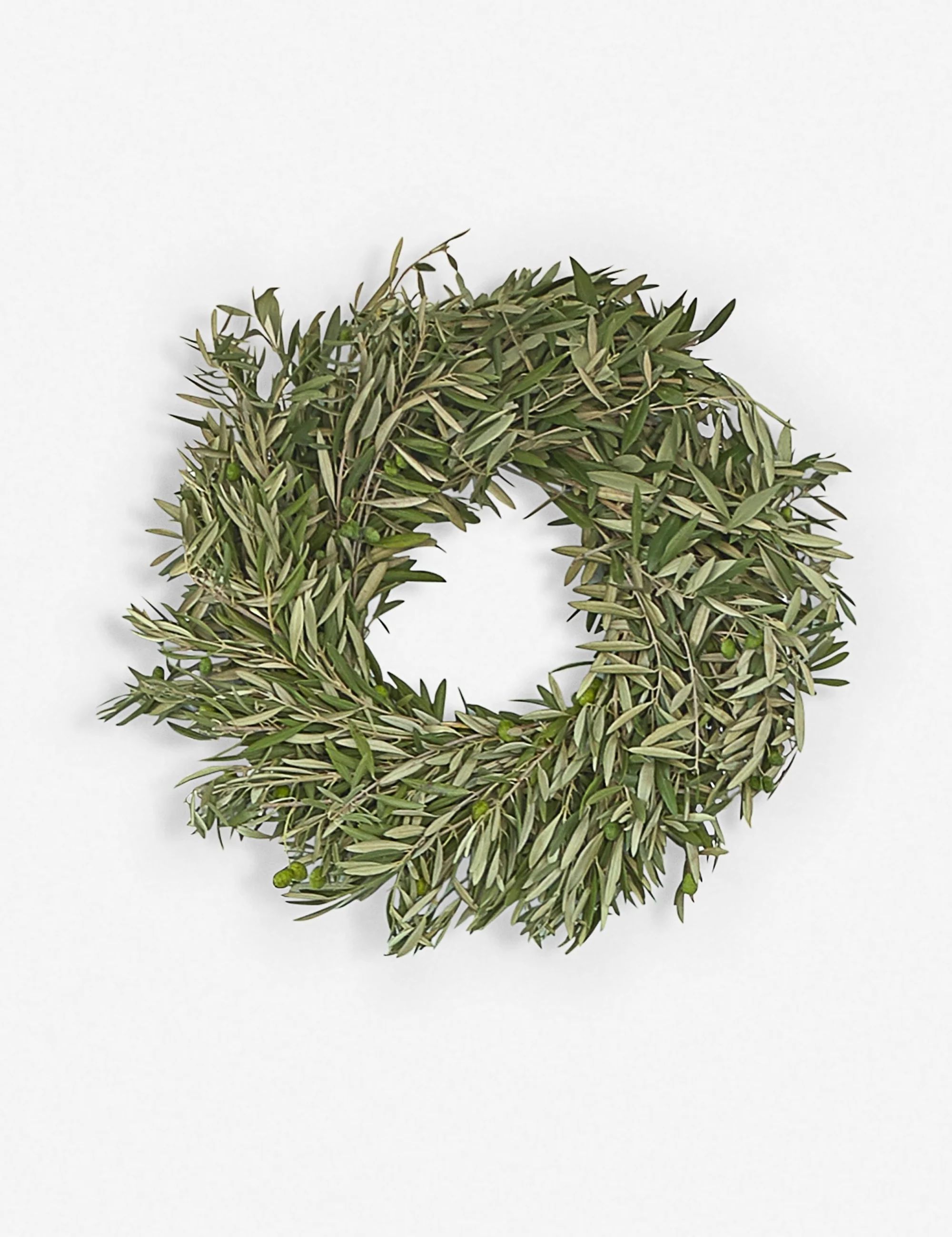 Fresh Handmade Olive Leaf Wreath | Lulu and Georgia 