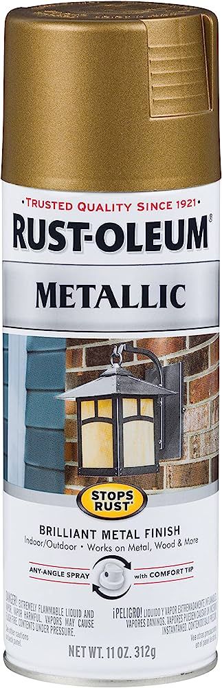 Rust-Oleum 313142 Stops Rust Metallic Spray Paint, 11 oz, Champagne Bronze | Amazon (US)