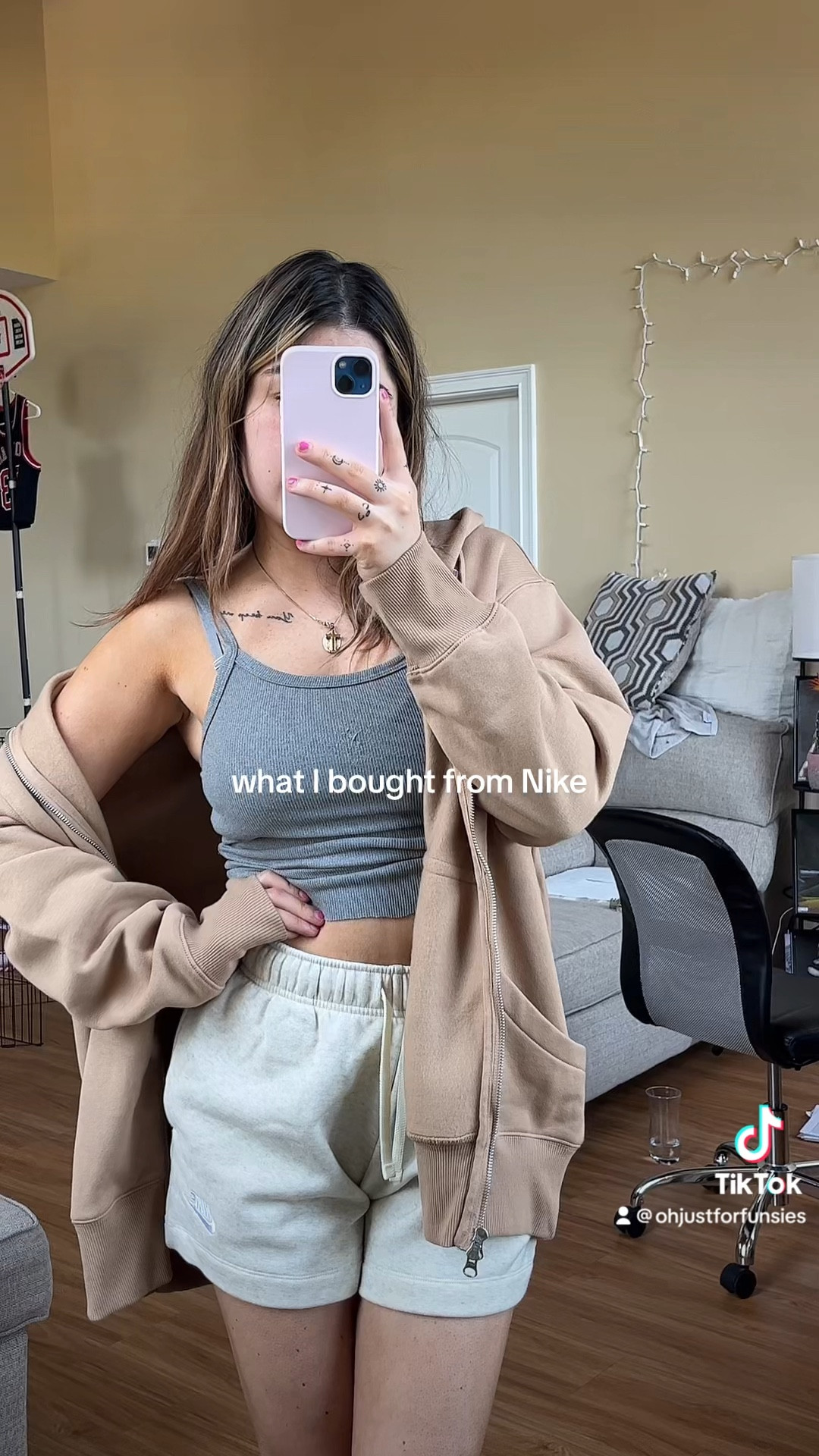 Womens Nike Cream Shorts & Oversized Hoodie

#LTKstyletip #LTKGiftGuide #LTKunder50