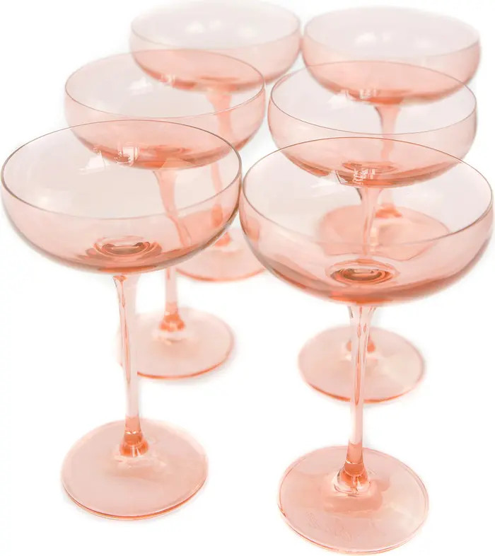 Estelle Colored Glass Set of 6 Stem Coupes | Nordstrom | Nordstrom