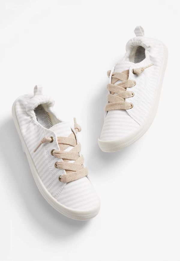 Mariah Striped Scrunch Back Sneaker | Maurices