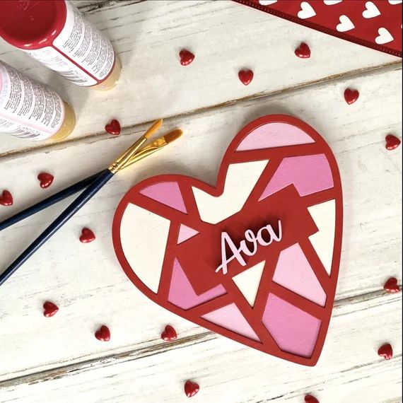 Personalized Valentine's Day Craft  DIY Craft  Kids | Etsy Canada | Etsy (CAD)