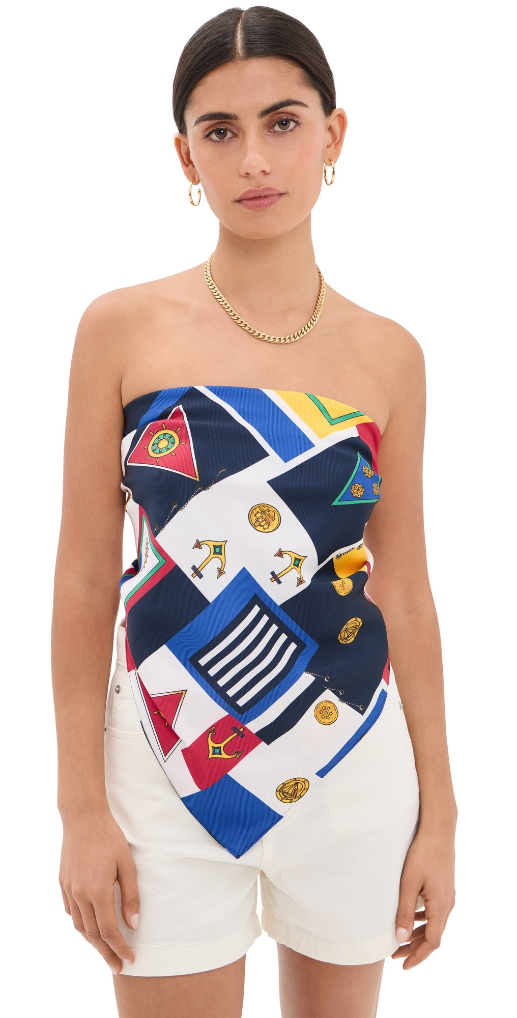 SEROYA Hark Satin Top Regatta M/L | Shopbop