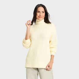 Women's Textured Mock Turtleneck Pullover Sweater - Universal Thread™ | Target