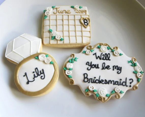 Will you be my Bridesmaid Cookies, Will you be my Maid of Honor Cookie, Maid of Honor, Bridesmaid... | Etsy (US)