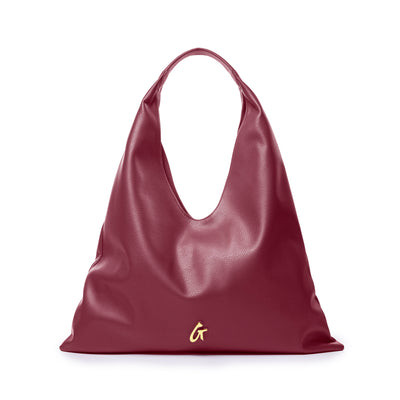 PEBBLE HOBO SHOULDER BAG - BURGUNDY | Glam-Aholic Lifestyle
