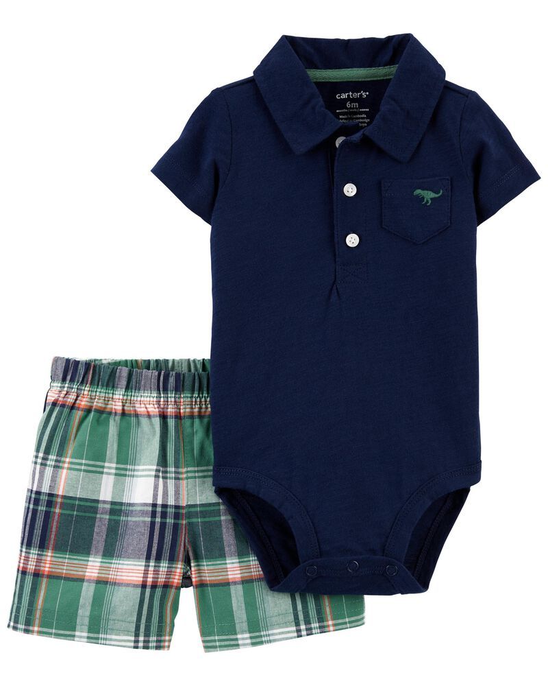 2-Piece Polo Bodysuit & Short Set | Carter's