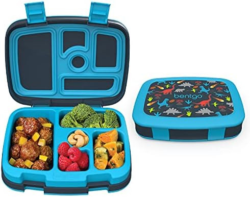 Bentgo Kids Prints Leak-Proof, 5-Compartment Bento-Style Kids Lunch Box - Ideal Portion Sizes for... | Amazon (US)