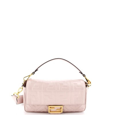 Fendi Baguette NM Bag Zucca Embossed Leather Medium | eBay US