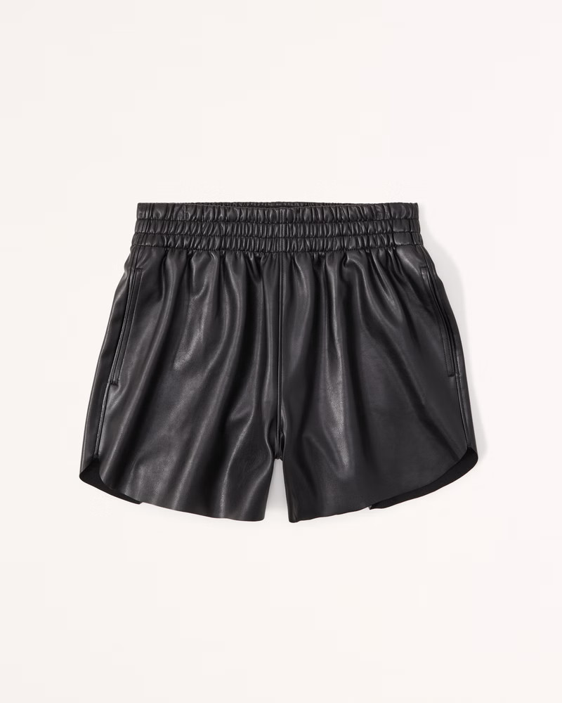 Vegan Leather Dolphin-Hem Short | Abercrombie & Fitch (US)