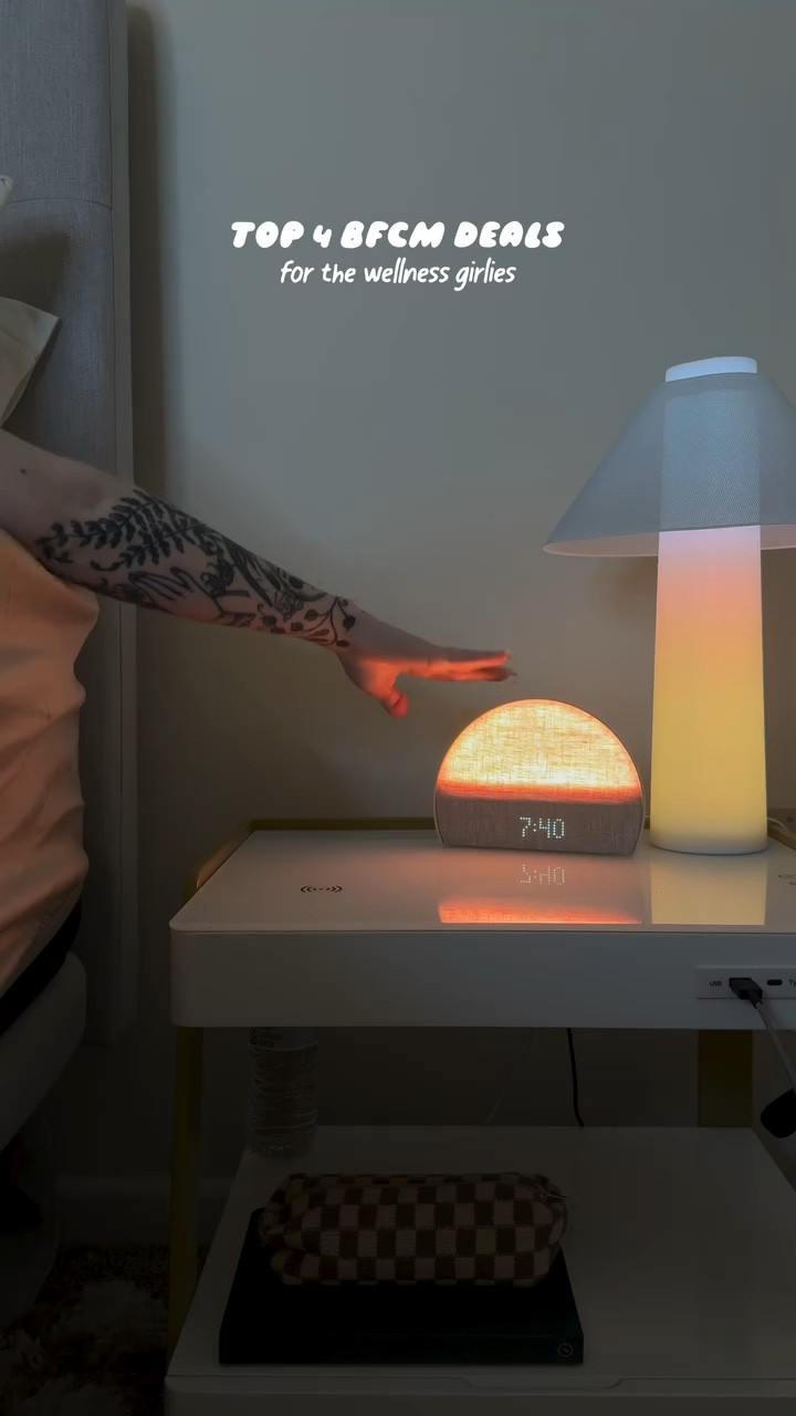 rounding up my holy grail wellness essentials that I use literally every single day, especially during cozy season 🤌🏼✨ 

Hatch Restore 3: is my non-negotiable… it’s the best alarm clock ever. the ambient light + sound machine combo makes my evenings feel intentional, and the morning rituals actually get me out of bed without feeling chaotic.

Loftie lamp: gives me the softest, calmest lighting — the sunrise + wind-down settings have honestly changed my whole vibe at night and in the mornings.

Canopy bedside humidifier… she’s steamless, dishwasher safe (bless), doubles as a night light + sound machine, and I love using the stone for essential oils. she keeps my skin + sinuses happy all winter.

the LARQ water bottle is sooo underrated — it filters my water, self-cleans, and the app keeps me in check with my water intake. it’s the only bottle that makes me excited to hydrate lol.

the Jolie showerhead is a whole upgrade. filtering my shower water has made such a difference for my hair, skin, and overall wellness routine. it’s one of those things you don’t realize you need until you get it.

#blackfridaydeals #bfcm2025 #wellnessfinds #cozygirlvibes #selfcarethings #morningroutineessentials #nighttimeroutine #giftguide2025 #amazonfinds #shopmyfavorites #wellnesstips #intentionalliving #holidaydeals #homesweethygge

#LTKCyberWeek #LTKselfcare #LTKGiftGuide