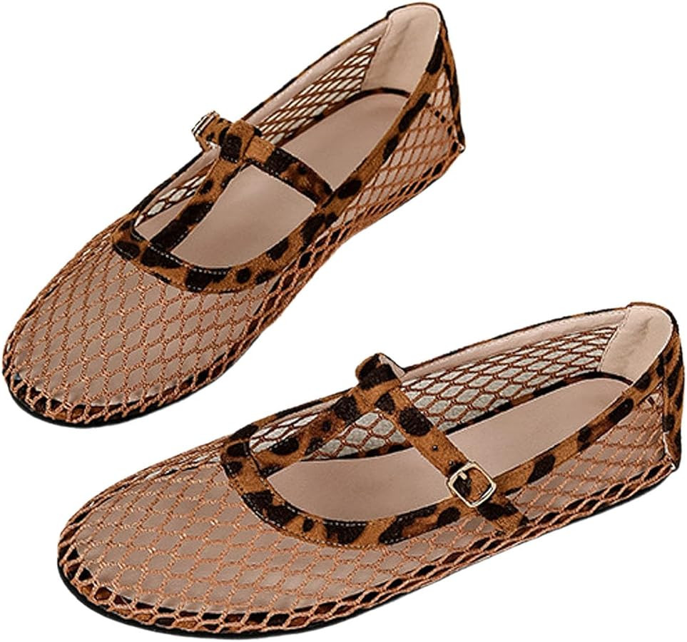 Generisch Women's Mesh Ballet Flats with Straps, Lightweight Flat Shoes in Mesh Design, Comfortab... | Amazon (DE)