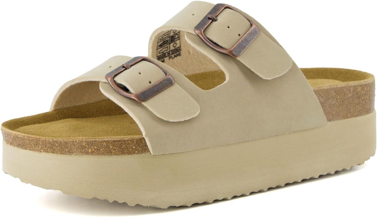 CUSHIONAIRE Women's Plane Platform Footbed Sandal With +Comfort, Wide Widths Available | Amazon (US)