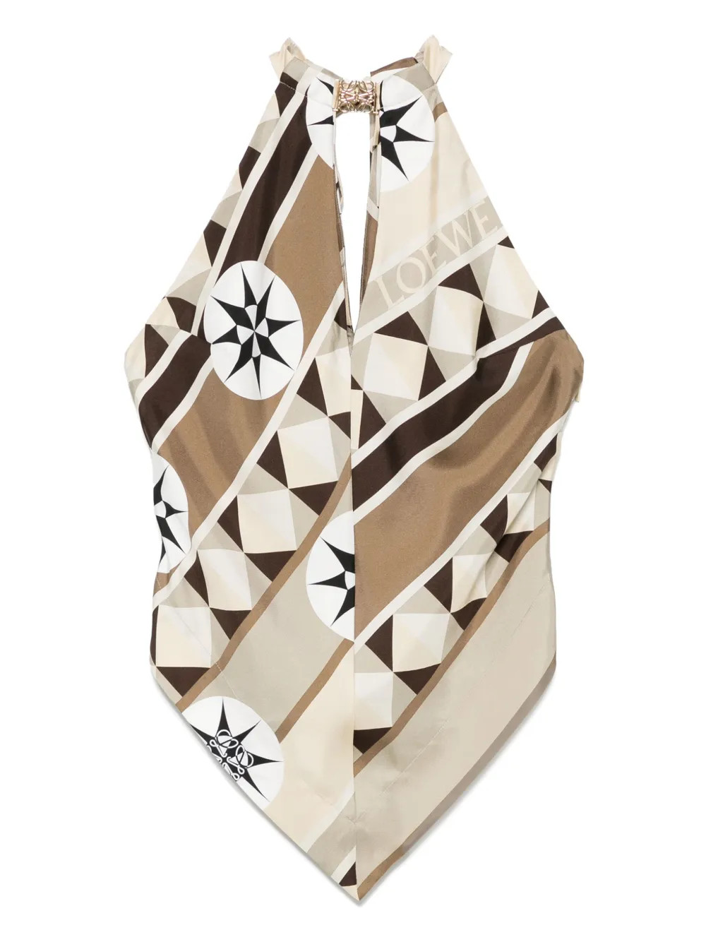 LOEWE Anagram-plaque Blouse | Neutrals | FARFETCH | Farfetch Global