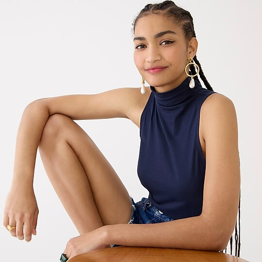 Tissue mockneck tank | J. Crew US