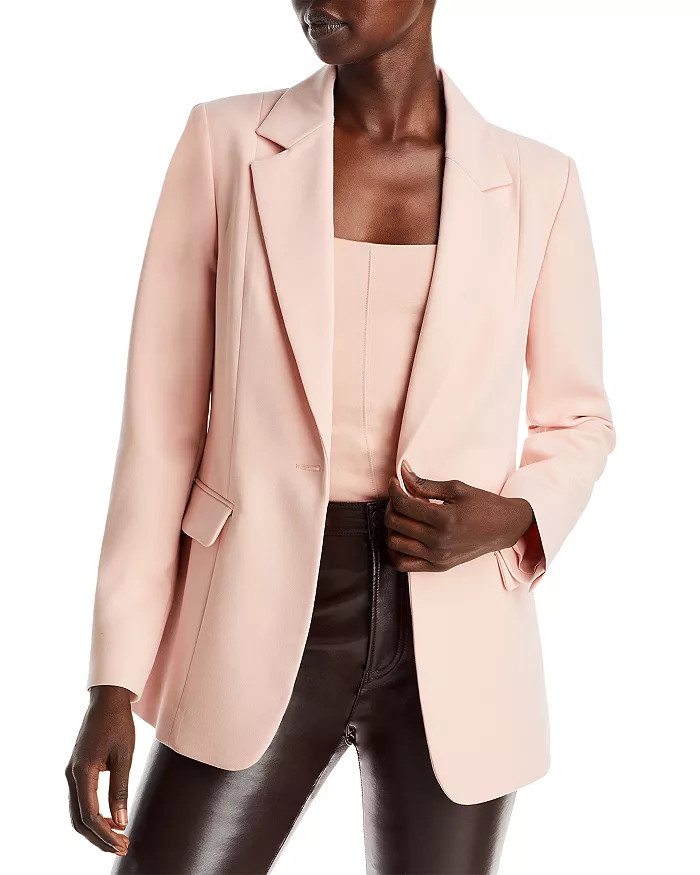 Notch Collar One Button Blazer | Bloomingdale's (US)