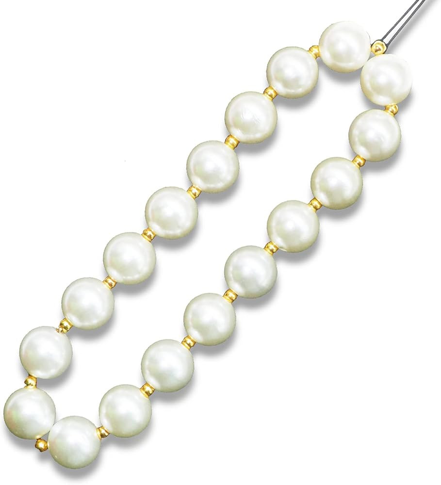 MonCaramel Pearl Phone Charm Silver Metal Phone Chain Gold Beaded Phone Lanyard Pearl Beaded Phon... | Amazon (US)