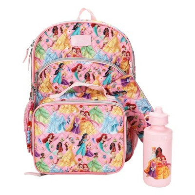 Disney Princess 5pc Set Quilted Backpack - Pink | Target