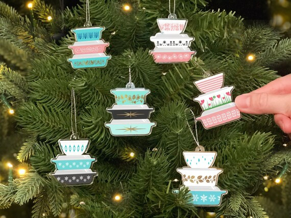 Mini Rare Pyrex Christmas Ornaments | Etsy (US)