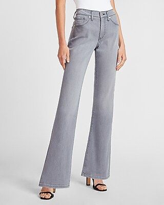Mid Rise Gray Bootcut Jeans | Express